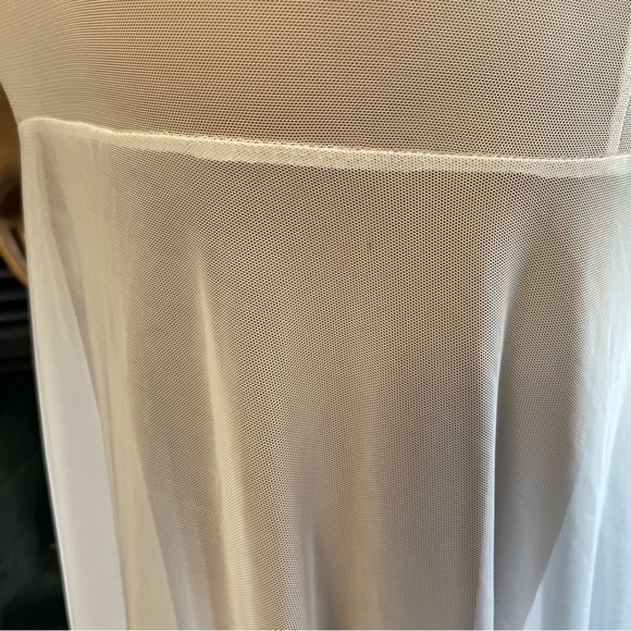 Long Sheer White Lingerie Dress - Picture 6 of 6